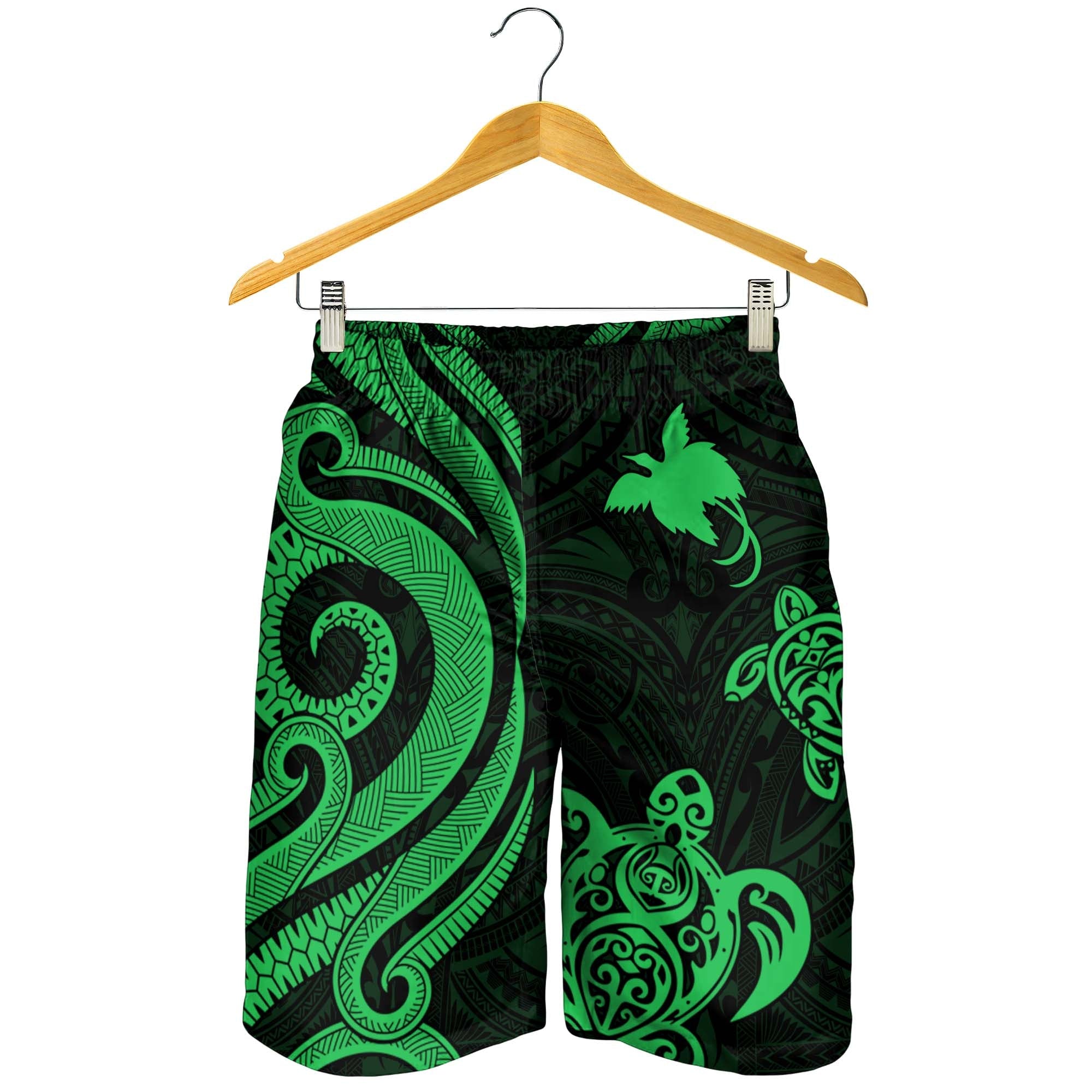 Papua New Guinea Men's Short - Green Tentacle Turtle - Vibe Hoodie Shop