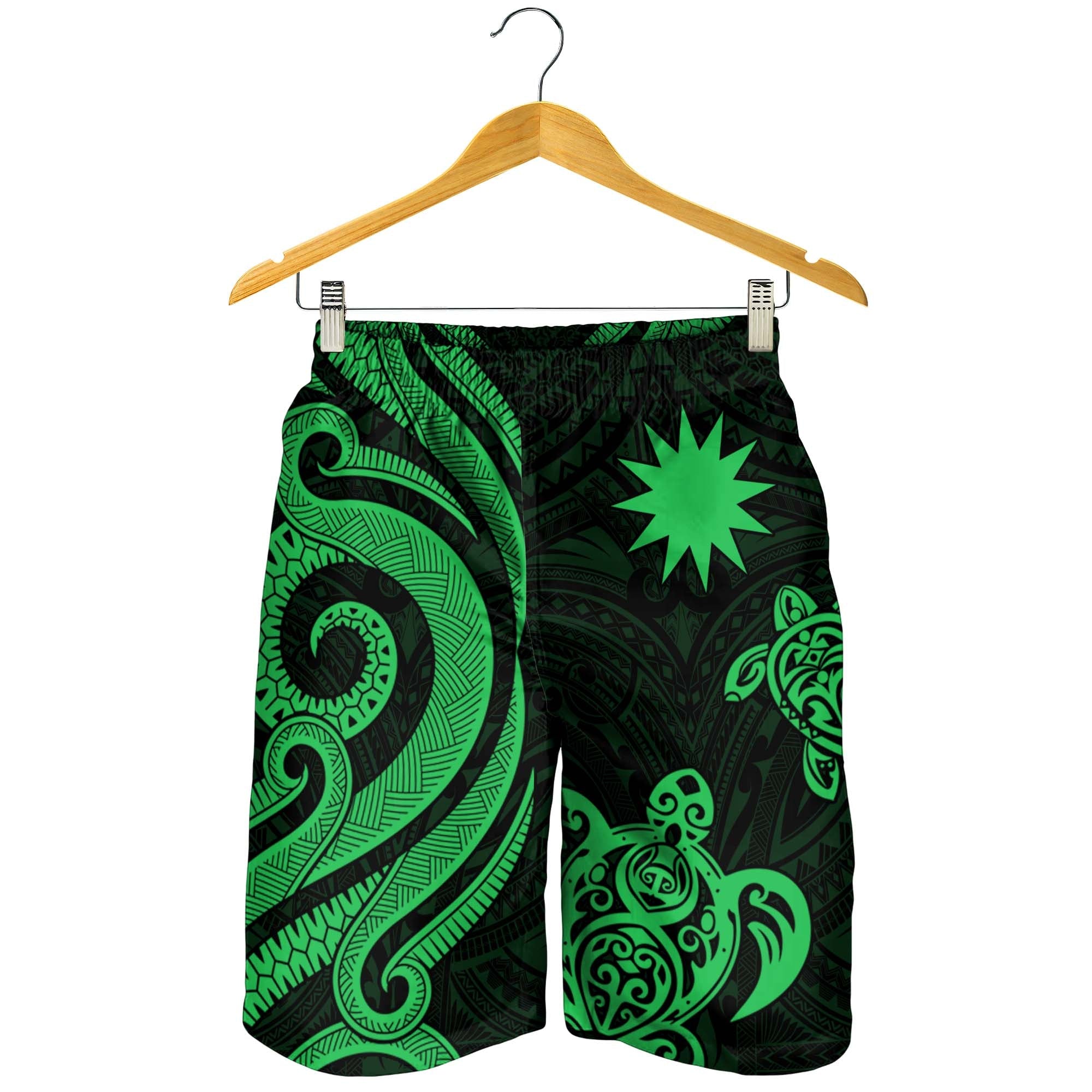 Nauru Men's Short - Green Tentacle Turtle - Vibe Hoodie Shop