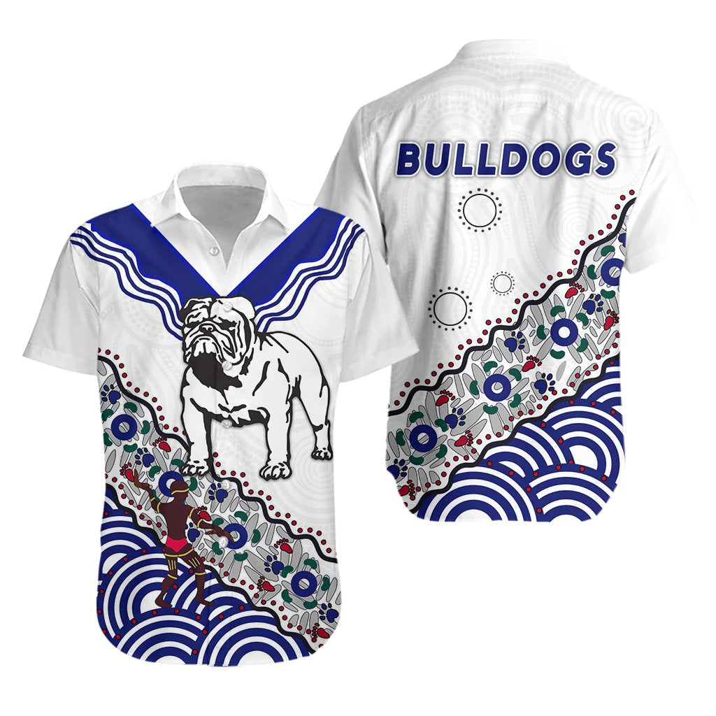 Bulldogs Hawaiian Shirt Indigenous - Vibe Hoodie Shop