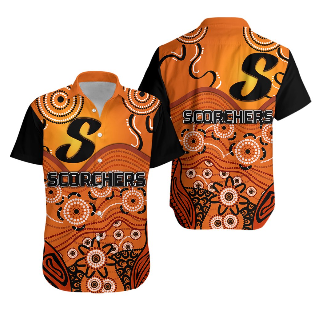 Perth Scorchers Hawaiian Shirt Indigenous - Vibe Hoodie Shop