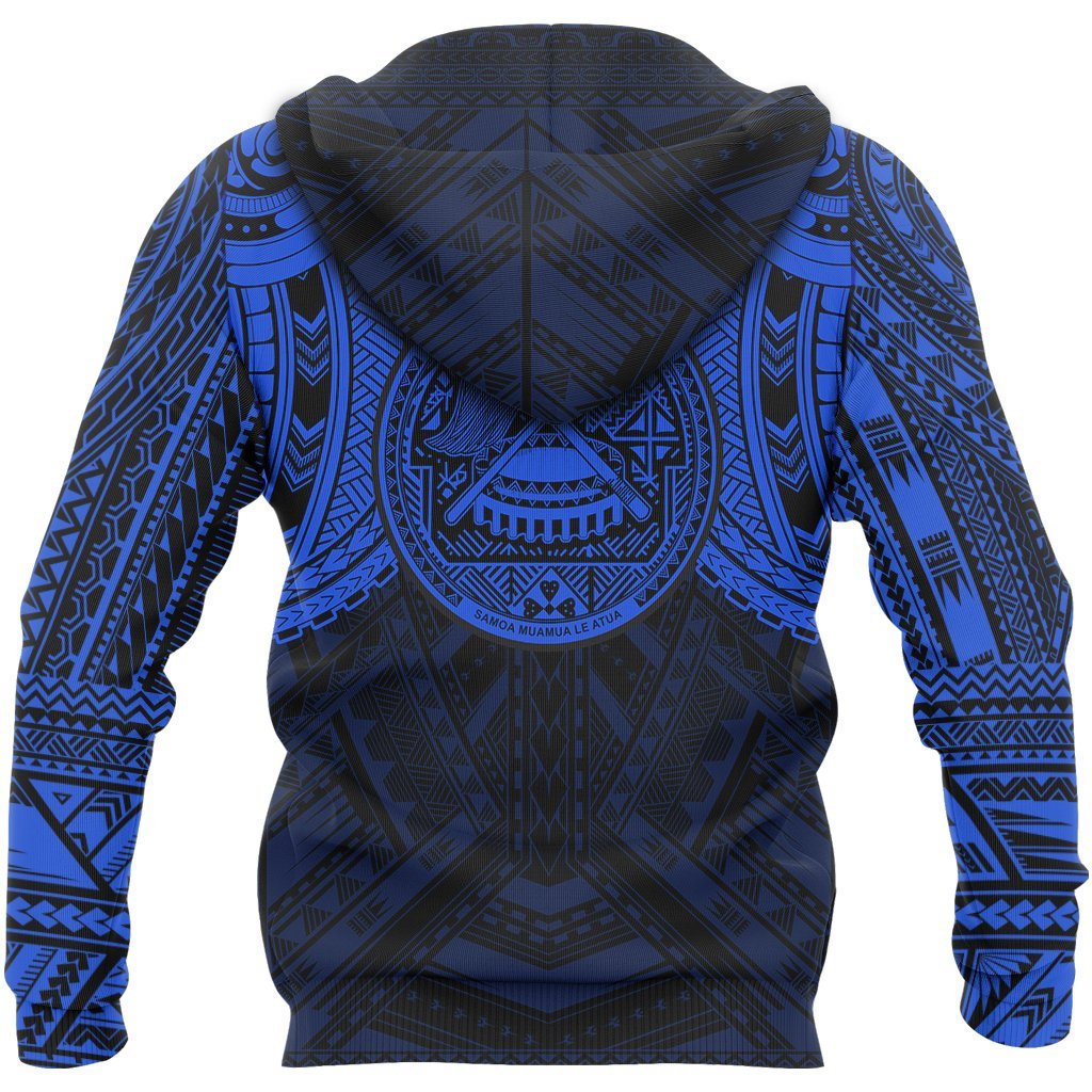 American Samoa Spirit Zip Hoodie (Blue) - Vibe Hoodie Shop