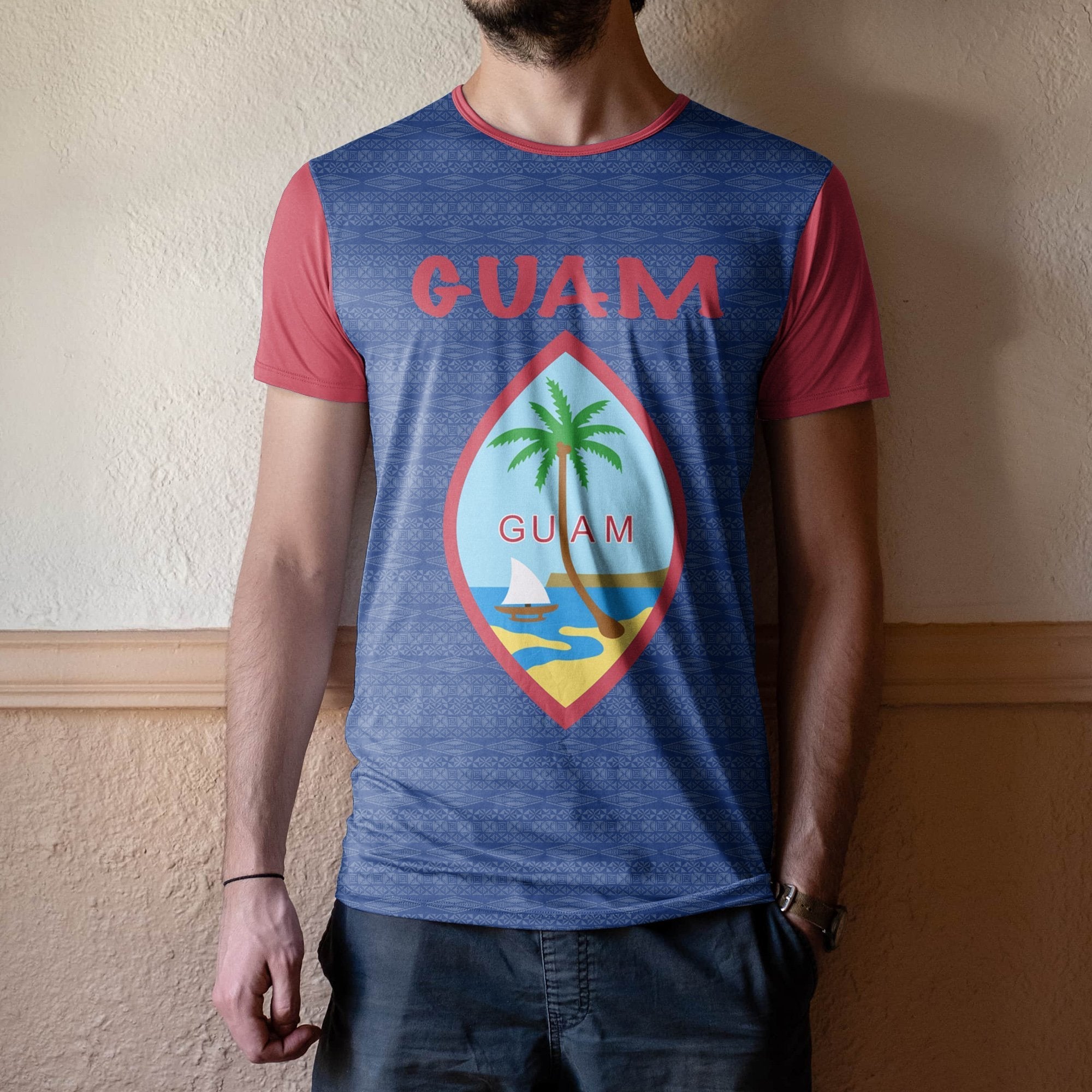 Guam Polynesian All Over T shirt - Vibe Hoodie Shop