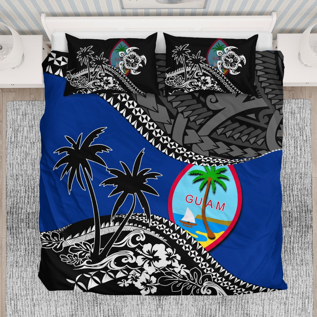 Guam Bedding Set Fall In The Wave - Vibe Hoodie Shop