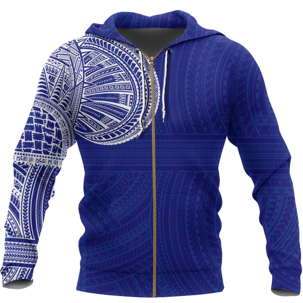 Tribal Hoodie, Polynesian Tattoo Zip Up Hoodie - Vibe Hoodie Shop