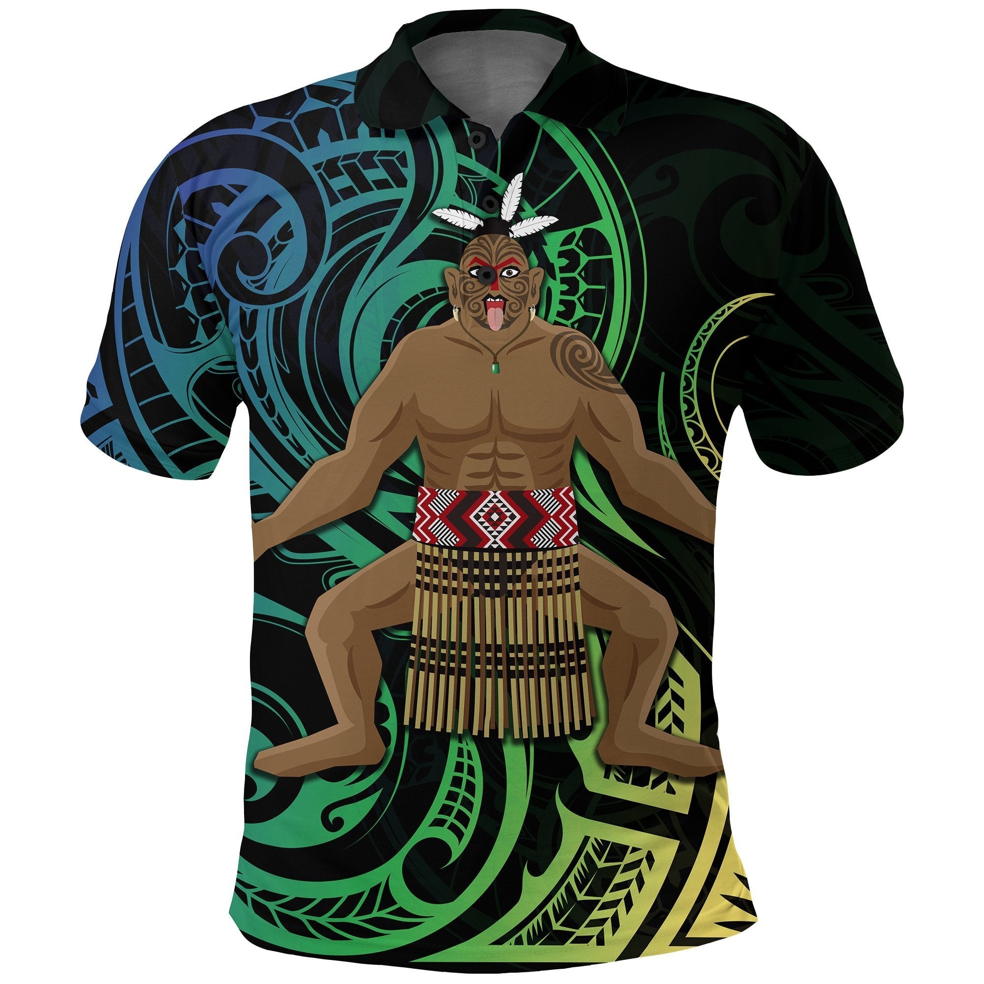 New Zealand Maori Polo Shirt Traditional Haka - Vibe Hoodie Shop