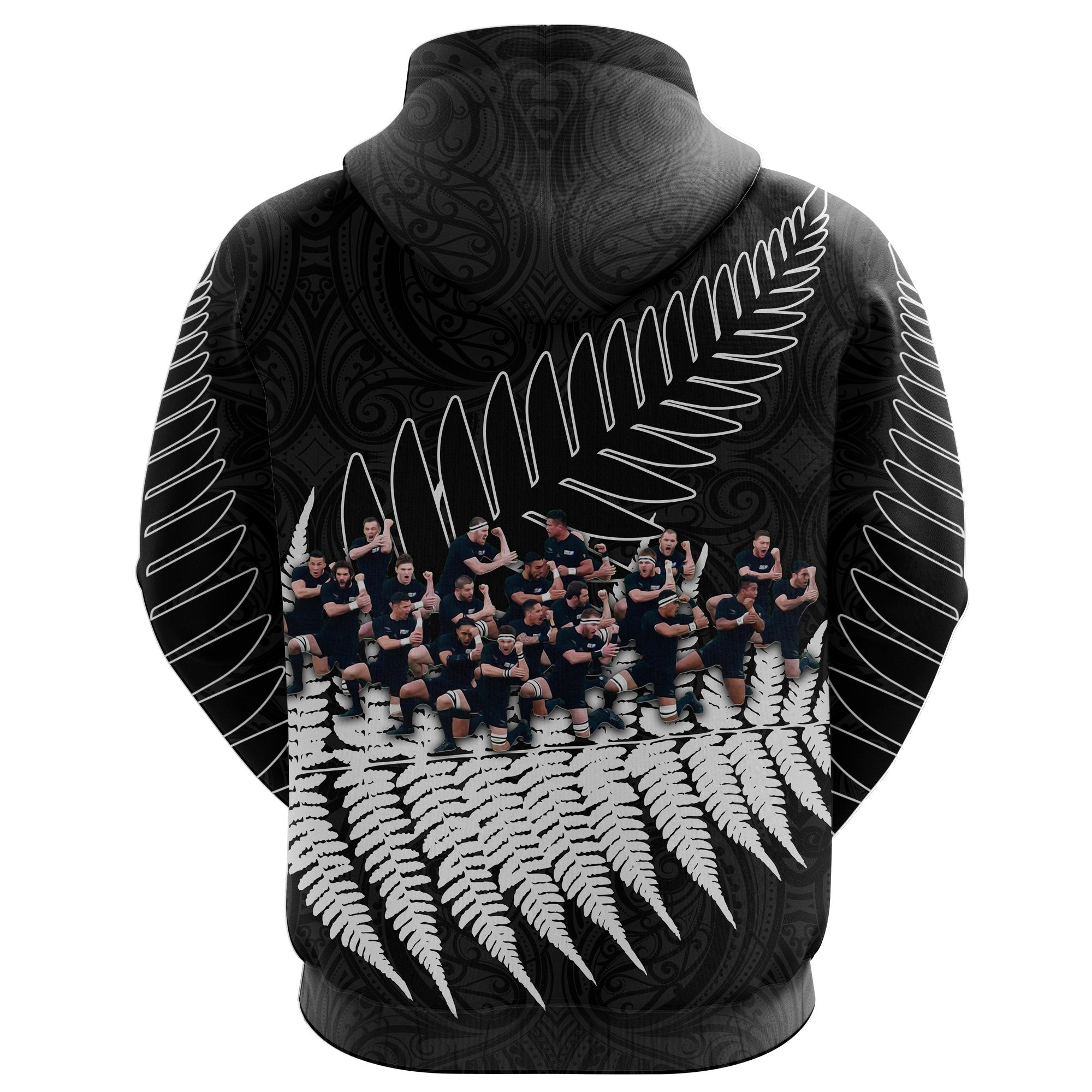 New Zealand Haka Rugby Hoodie - Best Silver Fern Black - Vibe Hoodie Shop