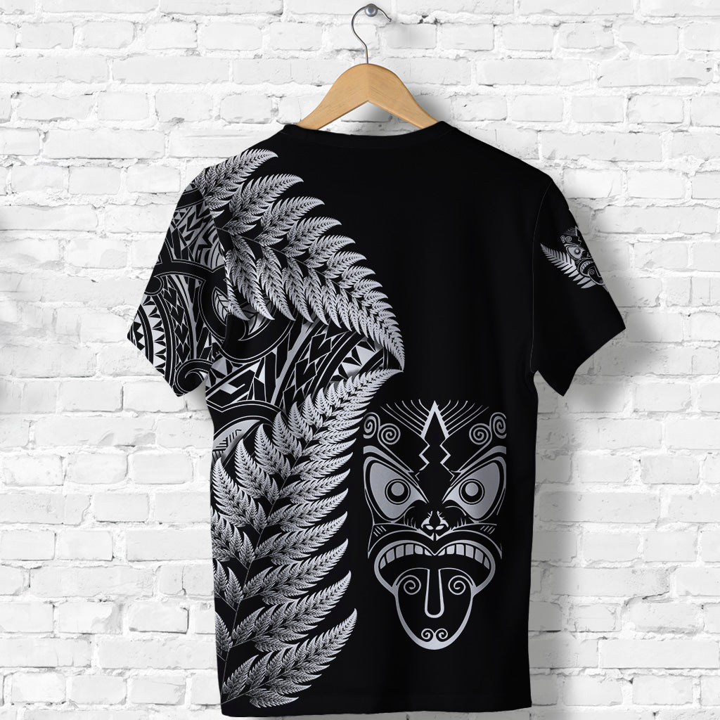 New Zealand Haka Rugby Maori T shirt Silver Fern Vibes - Black - Vibe Hoodie Shop