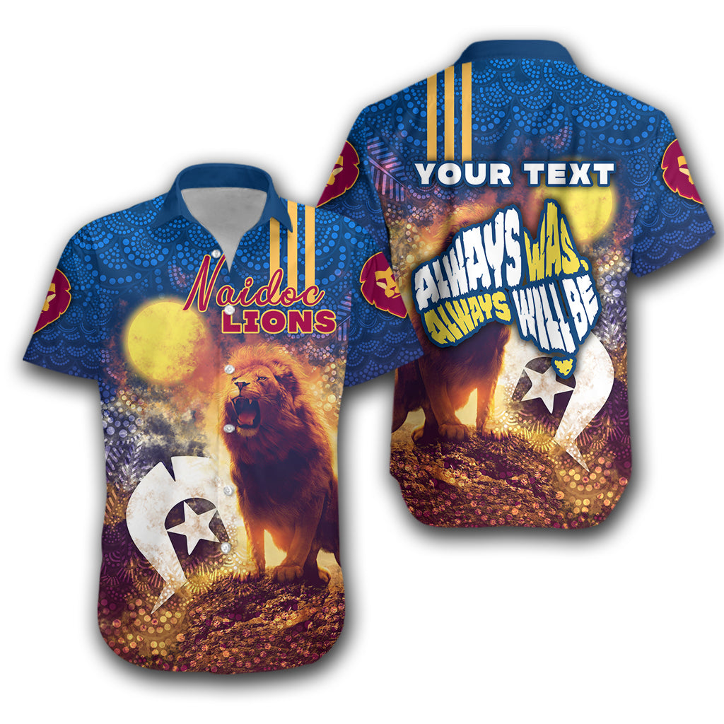 (Custom Personalised) Brisbane Hawaiian Shirt Lions NAIDOC Week 3D Sport Style LT16 - Vibe Hoodie Shop