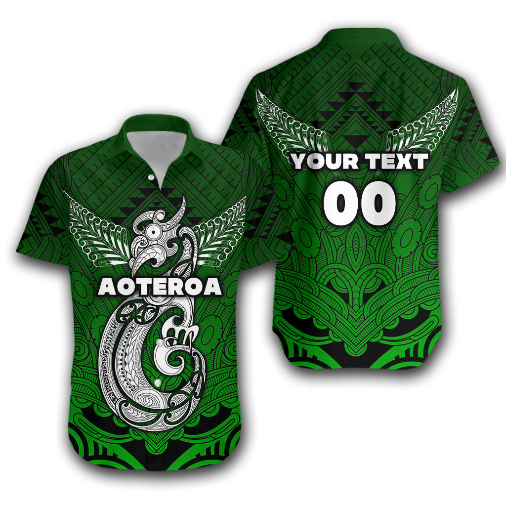 (Custom Personalised) Maori Aotearoa Manaia Hawaiian Shirt Simple Sport Style - Green LT16 - Vibe Hoodie Shop