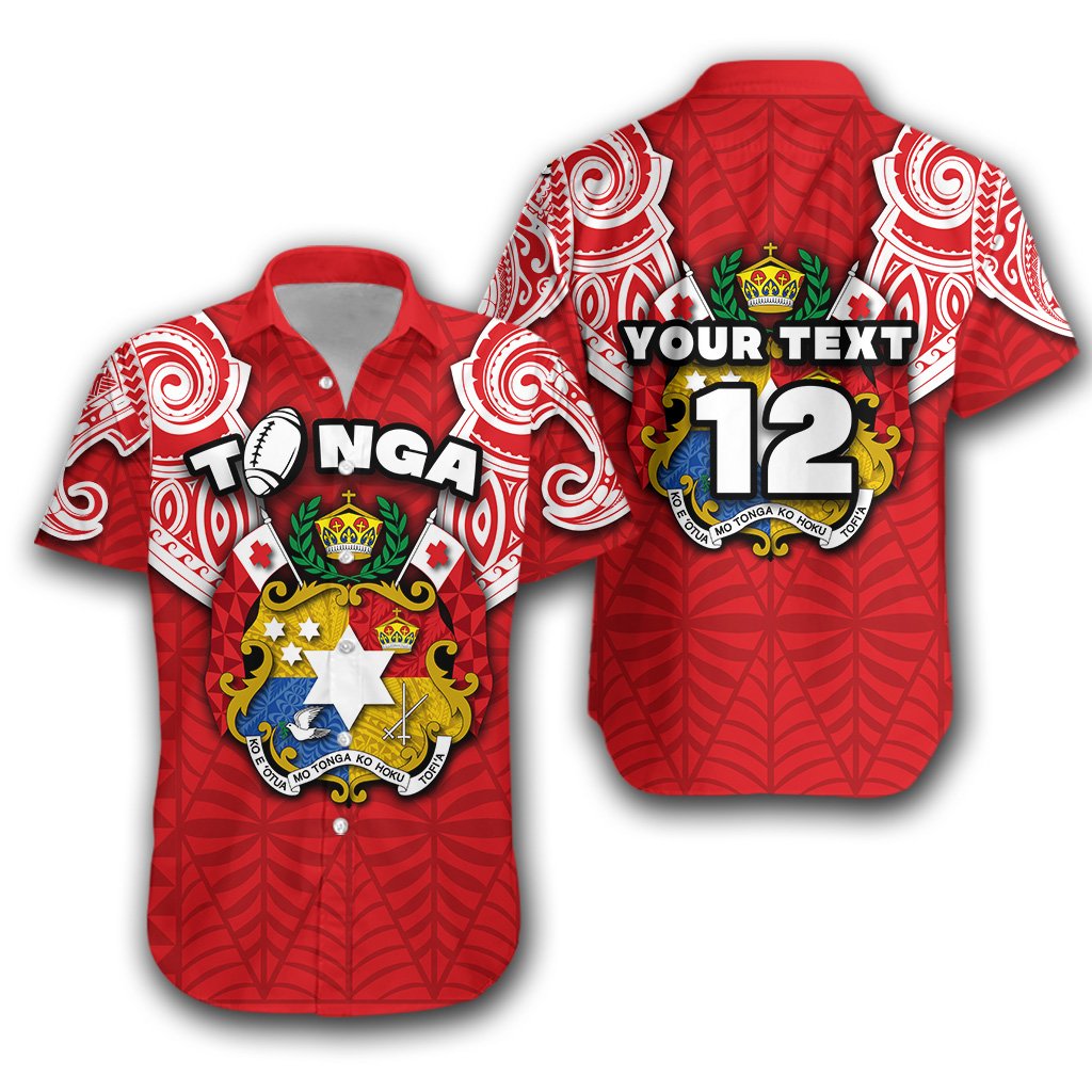 (Custom Personalised) Tonga Rugby Hawaiian Shirt Royal Style - Vibe Hoodie Shop