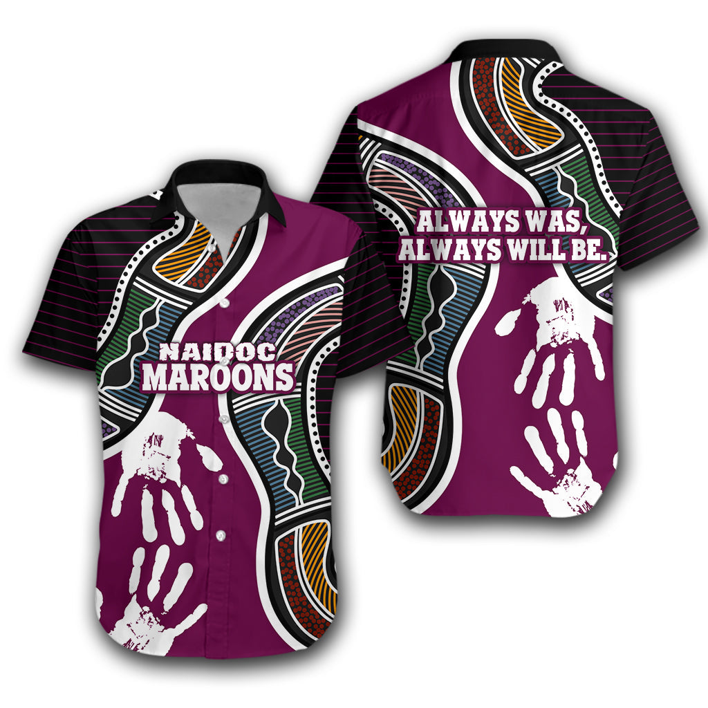 Queensland NAIDOC Week Hawaiian Shirt Maroons Aboriginal Sport Style LT16 - Vibe Hoodie Shop