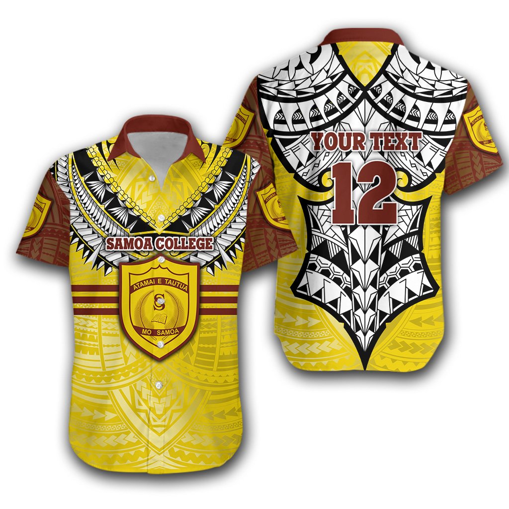 (Custom Personalised) Samoa College Hawaiian Shirt Polynesian Style - Vibe Hoodie Shop