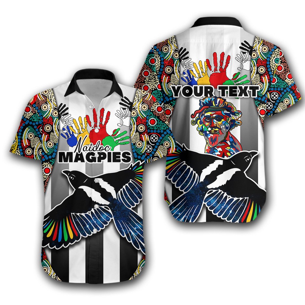 (Custom Personalised) Magpies NAIDOC Week Hawaiian Shirt Collingwood Modern Style Black - Vibe Hoodie Shop