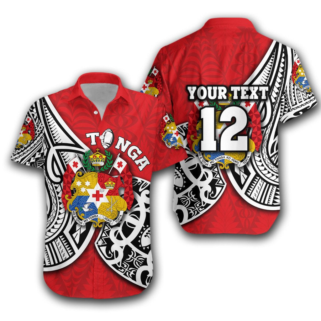 (Custom Personalised) Tonga Rugby Hawaiian Shirt Polynesian Style - Vibe Hoodie Shop