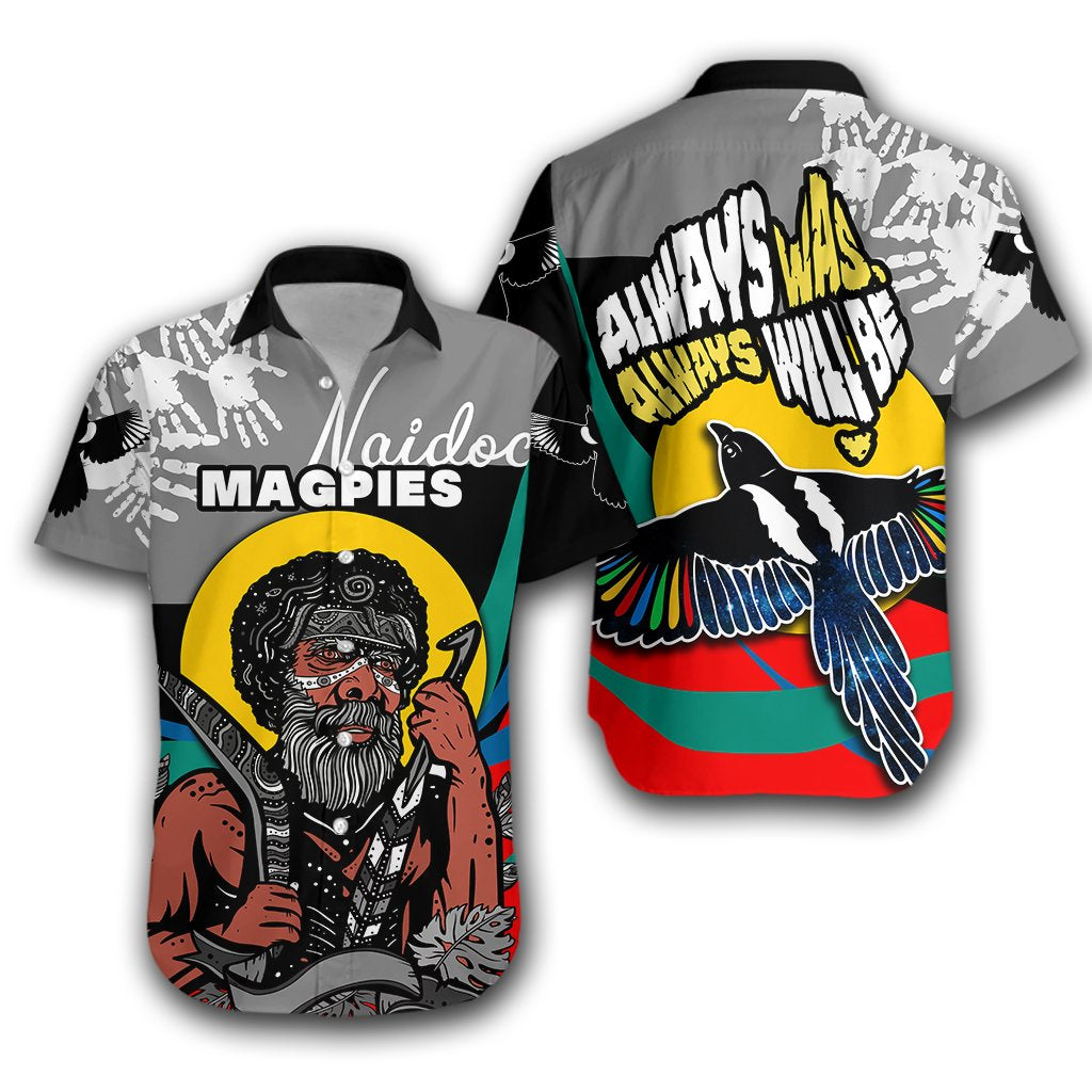 Magpies NAIDOC Week Hawaiian Shirt Collingwood Indigenous Special Style - Vibe Hoodie Shop