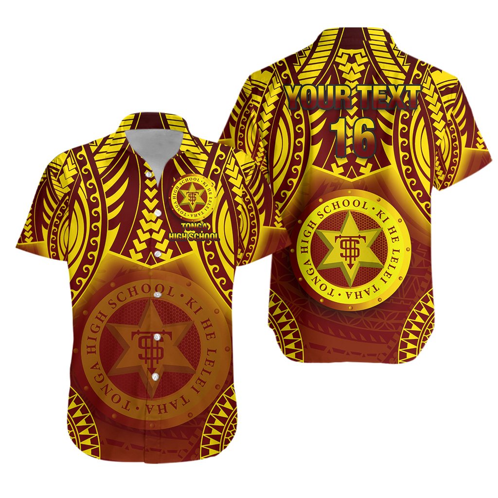 (Custom Personalised) Tonga High School Hawaiian Shirt Simple Polynesian, Custom Text and Number - Vibe Hoodie Shop