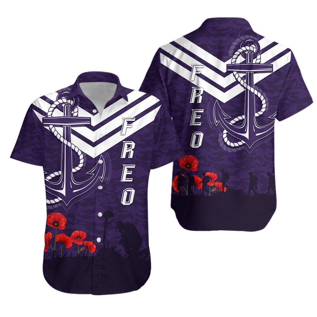 Fremantle Hawaiian Shirt Freo ANZAC Day - Vibe Hoodie Shop