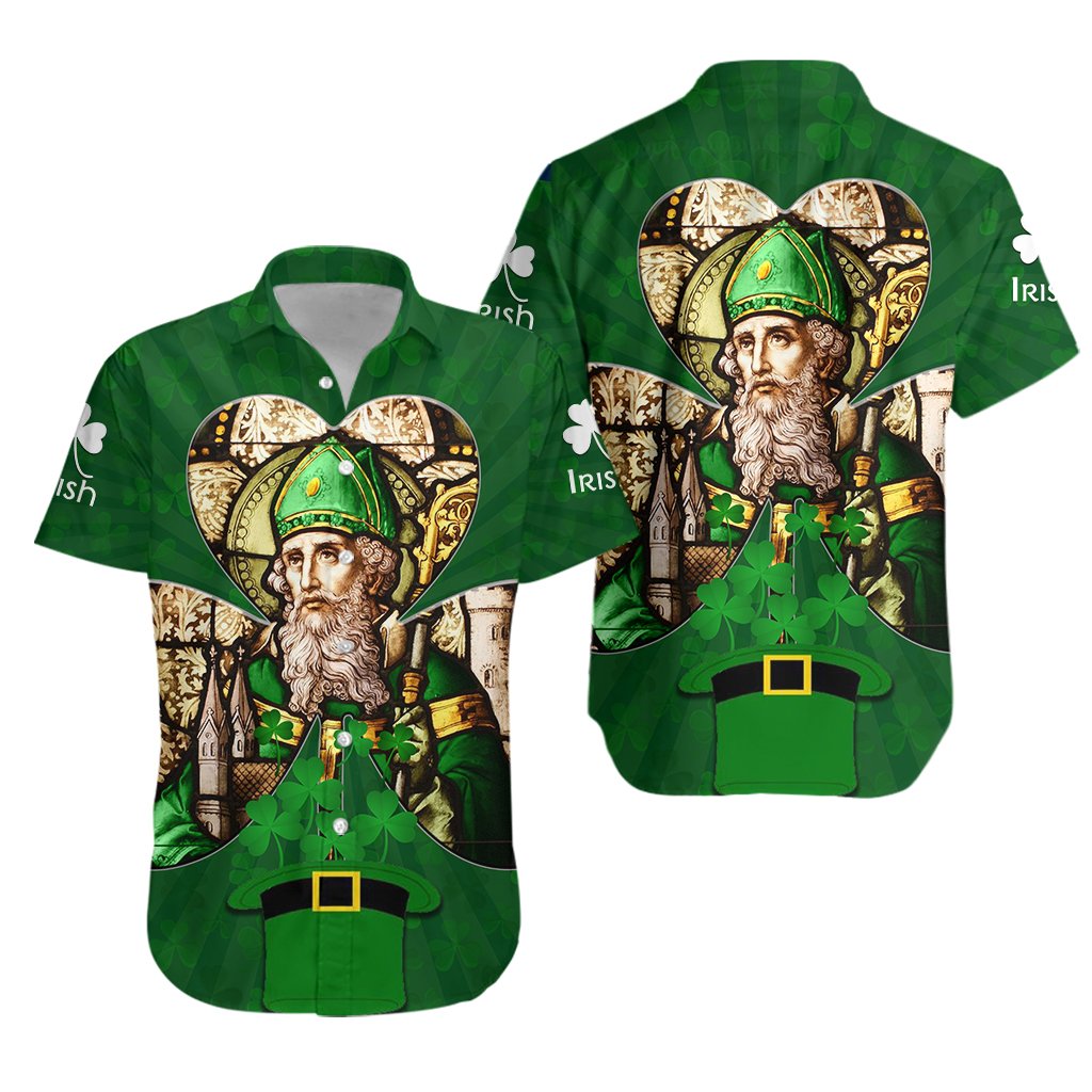 Ireland Hawaiian Shirt Saint Patrick's Day (Green) - Vibe Hoodie Shop