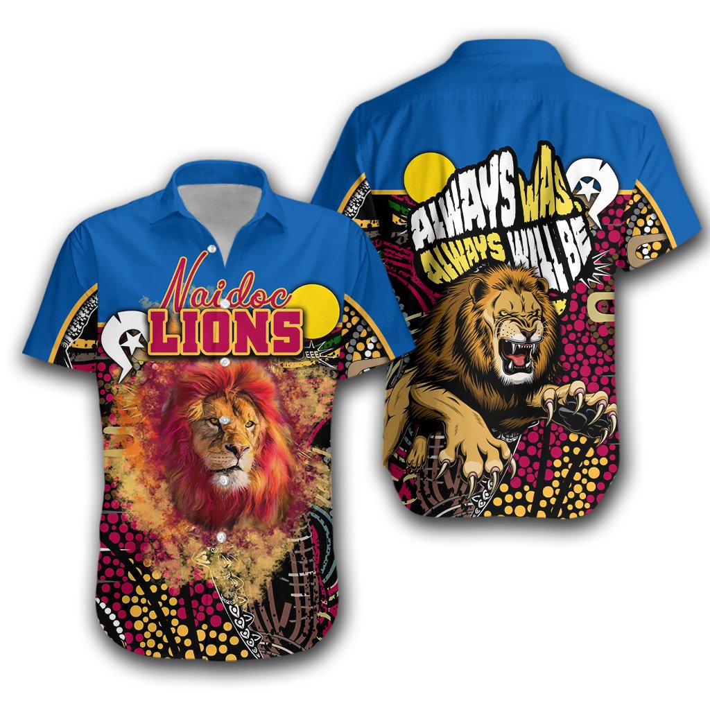 Brisbane NAIDOC Week Hawaiian Shirt Lions Sport Style - Ver.1 - Vibe Hoodie Shop