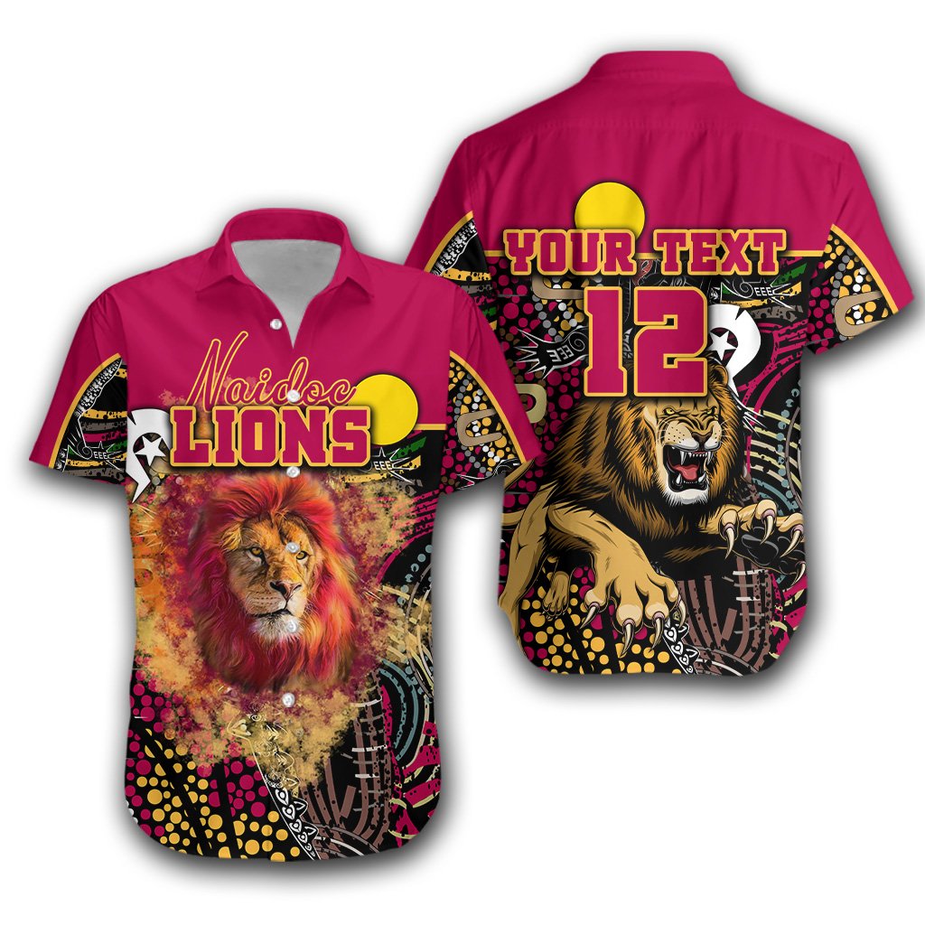 (Custom Personalised) Brisbane NAIDOC Week Hawaiian Shirt Lions Sport Style - Ver.2 - Vibe Hoodie Shop