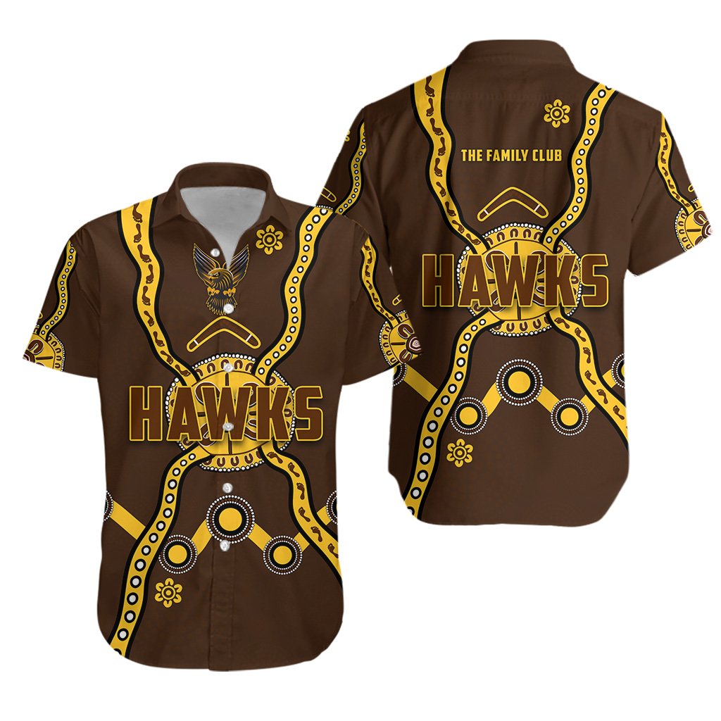 Hawks Indigenous Hawaiian Shirt The Family Club - Vibe Hoodie Shop