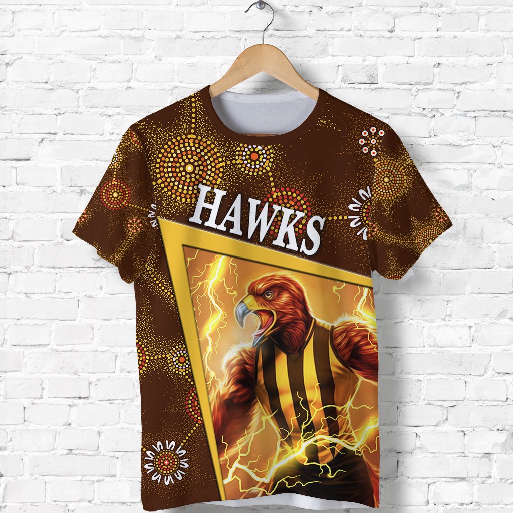 (Custom Personalised) Hawthorn T shirt Hawks Indigenous Limited Edition NO.1, Custom Text And Number - Vibe Hoodie Shop