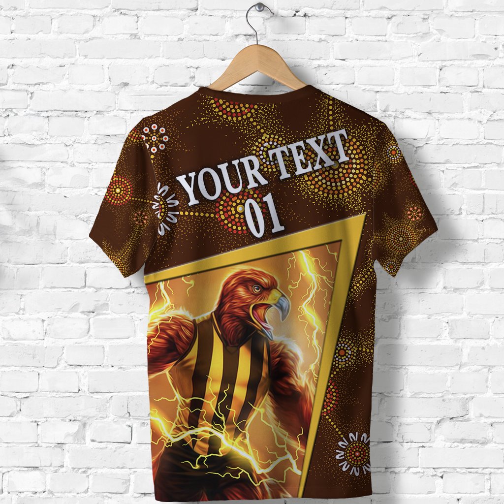 (Custom Personalised) Hawthorn T shirt Hawks Indigenous Limited Edition NO.1, Custom Text And Number - Vibe Hoodie Shop