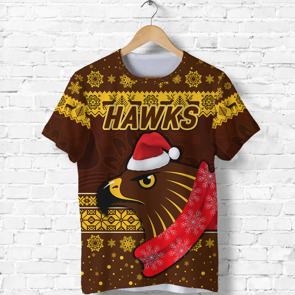 (Custom Personalised) Hawthorn Hawks T shirt Christmas Simple Style - Vibe Hoodie Shop