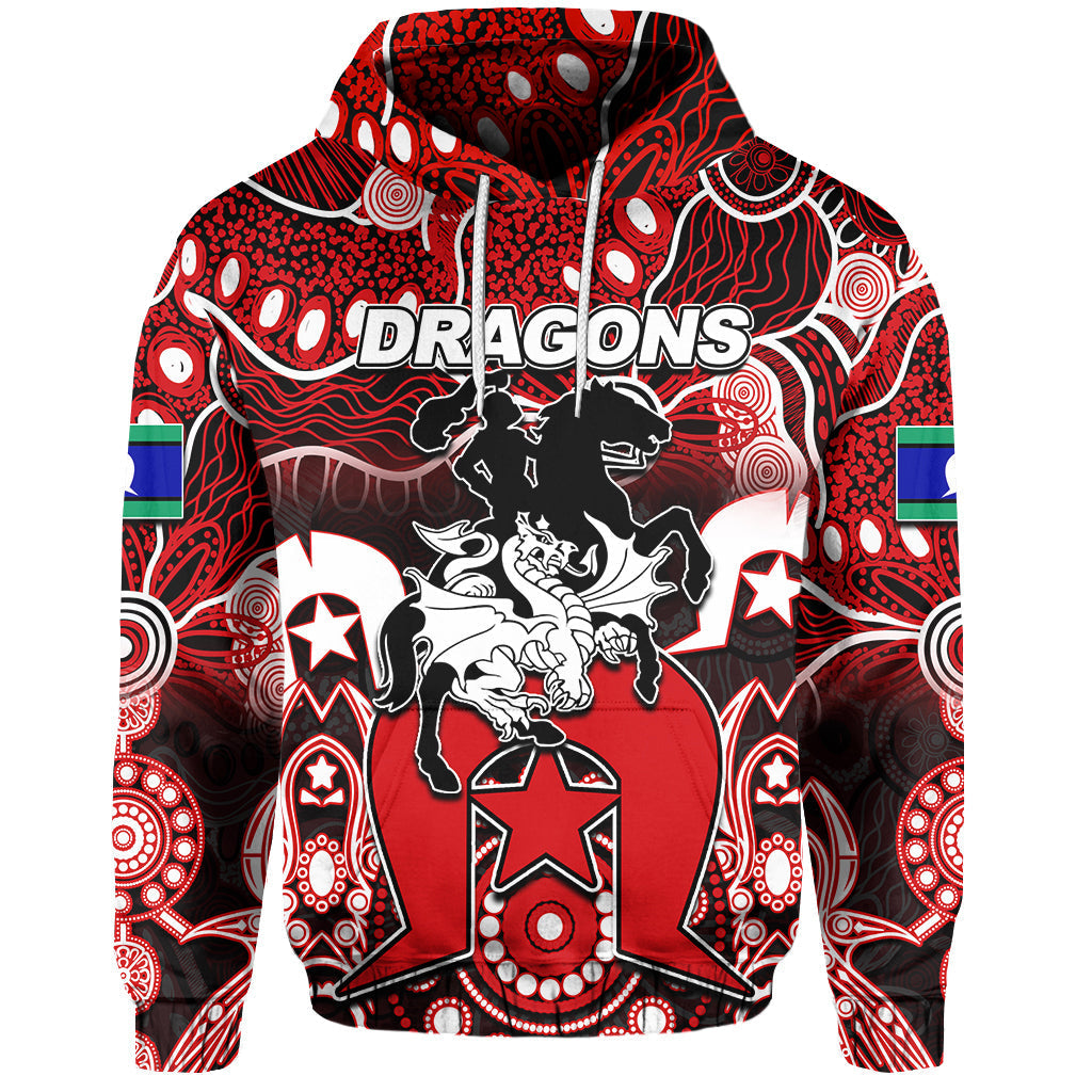 (Custom Personalised) Dragons Torres Strait Islanders Mix Aboriginal Hoodie LT6 - Vibe Hoodie Shop