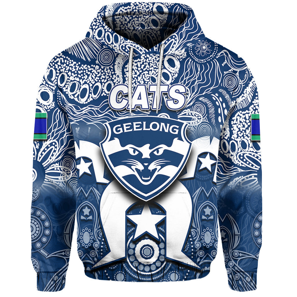 (Custom Personalised) Cats Australian Football Torres Strait Islanders Mix Aboriginal Hoodie LT6 - Vibe Hoodie Shop