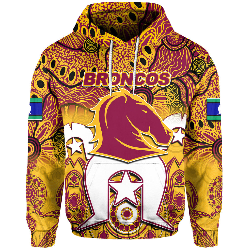 (Custom Personalised) Broncos Torres Strait Islanders Mix Aboriginal Hoodie LT6 - Vibe Hoodie Shop