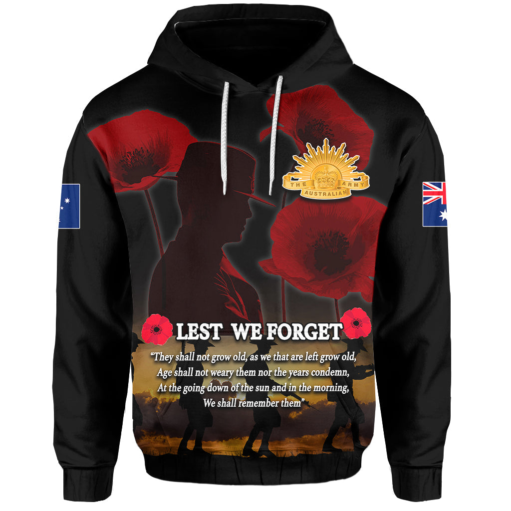 ANZAC Australia Hoodie Lest We Forget LT6 - Vibe Hoodie Shop