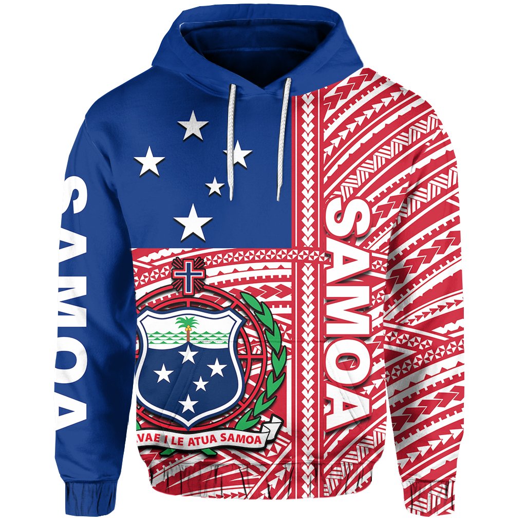 Samoa Flag Polynesian Hoodie - Vibe Hoodie Shop