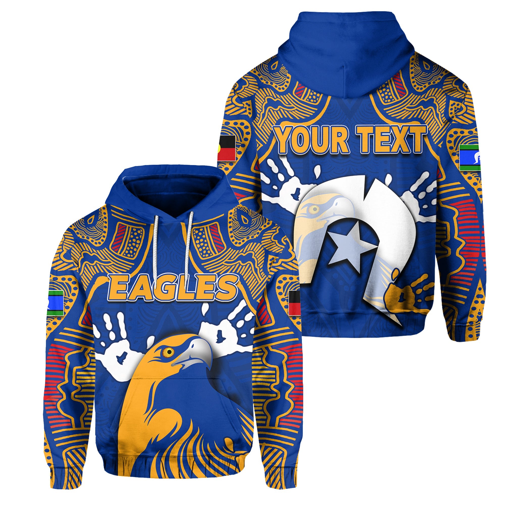 (Custom Personalised) NAIDOC West Coast Eagles Hoodie Torres Strait Islanders LT6 - Vibe Hoodie Shop