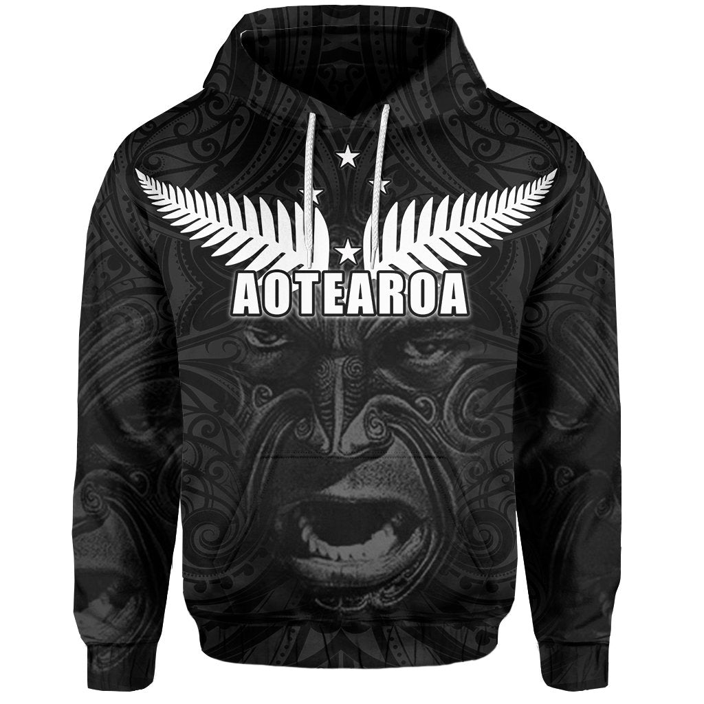 New Zealand Rugby The Haka Tatto Face Hoodie - Vibe Hoodie Shop