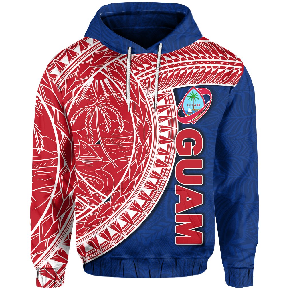 Guam Hoodie Rugby Version Coat Of Arms Polynesian - Vibe Hoodie Shop