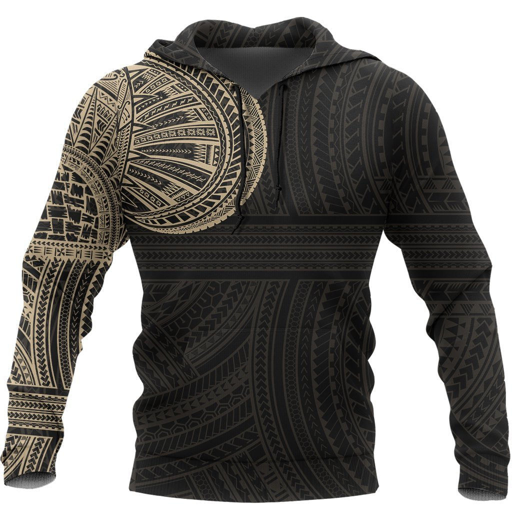 Tribal Hoodie, Polynesian Tattoo All Over Print Hoodie - Vibe Hoodie Shop