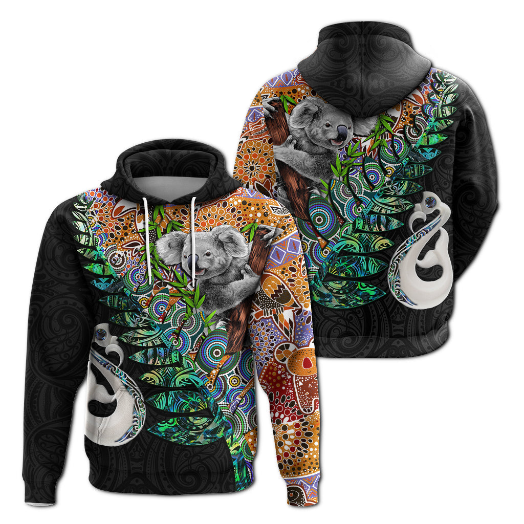 New Zealand Maori Manaia and Australian Aboriginal Koala Hoodie LT4 - Vibe Hoodie Shop