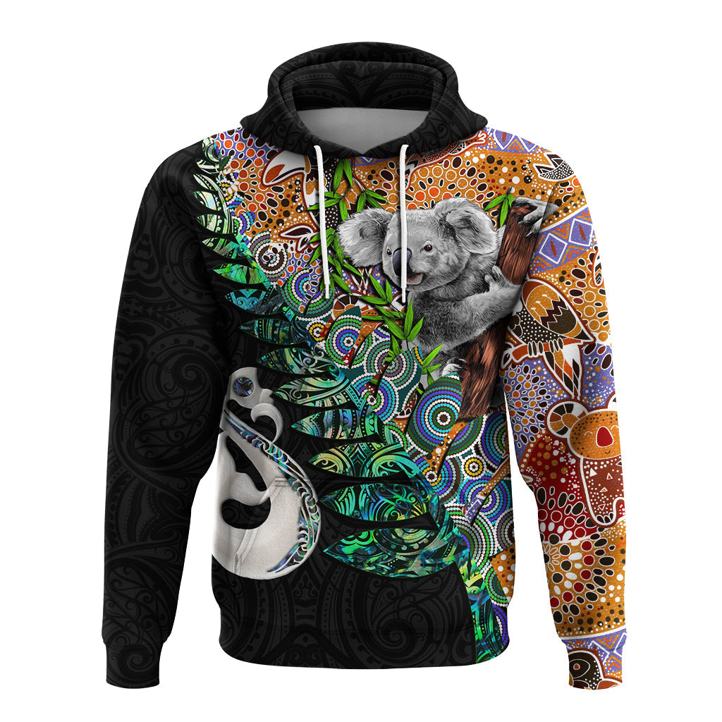 New Zealand Maori Manaia and Australian Aboriginal Koala Hoodie LT4 - Vibe Hoodie Shop