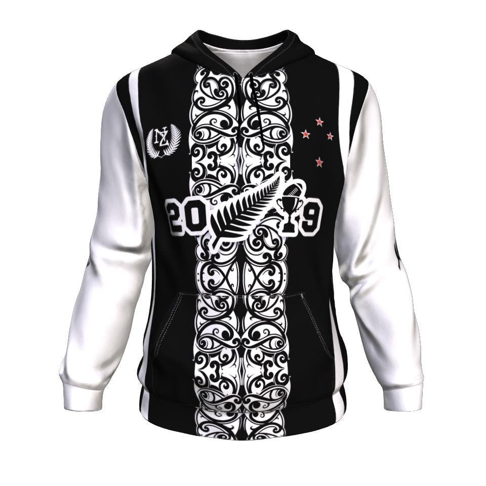 Rugby 2019 Hoodie Maori New Zealand K5 Black - Vibe Hoodie Shop