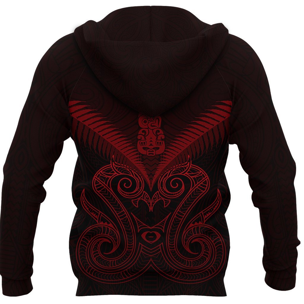 Maori Manaia New Zealand Hoodie Red - Vibe Hoodie Shop