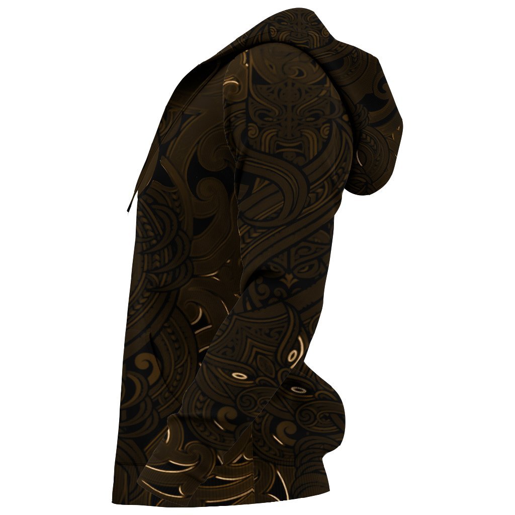 New Zealand Hoodie, Maori Gods Pullover Hoodie, Tumatauenga (God Of War) - Gold - Vibe Hoodie Shop