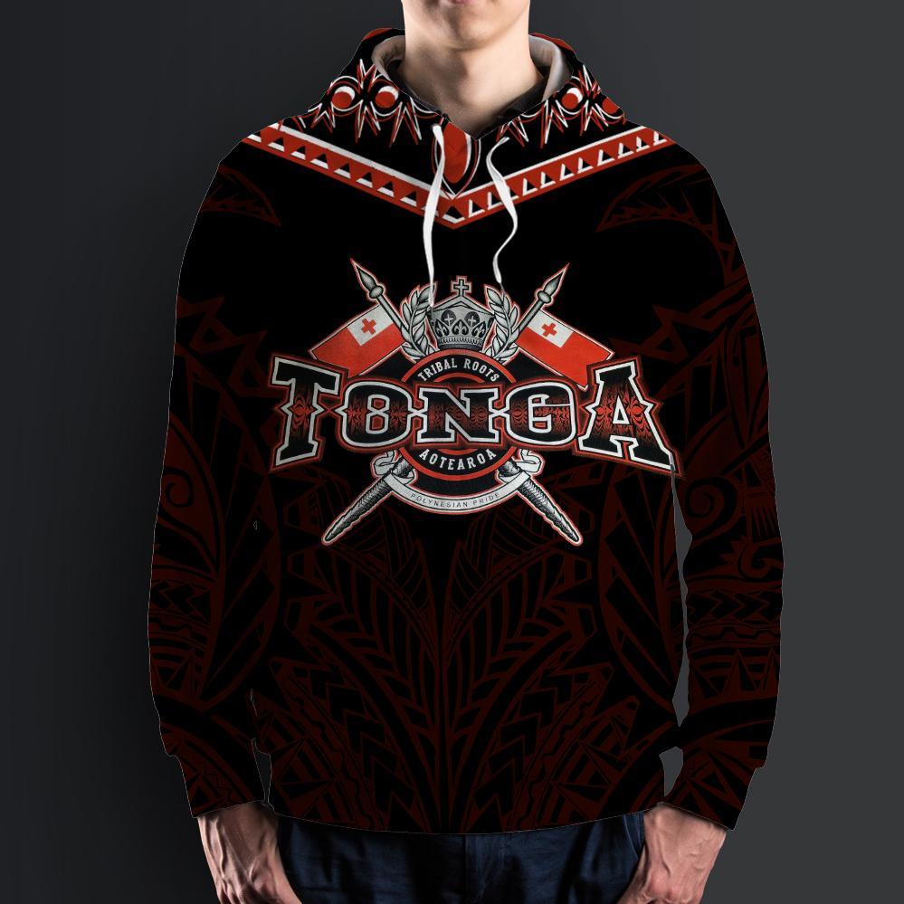 Tonga All Over Hoodie Black - Vibe Hoodie Shop