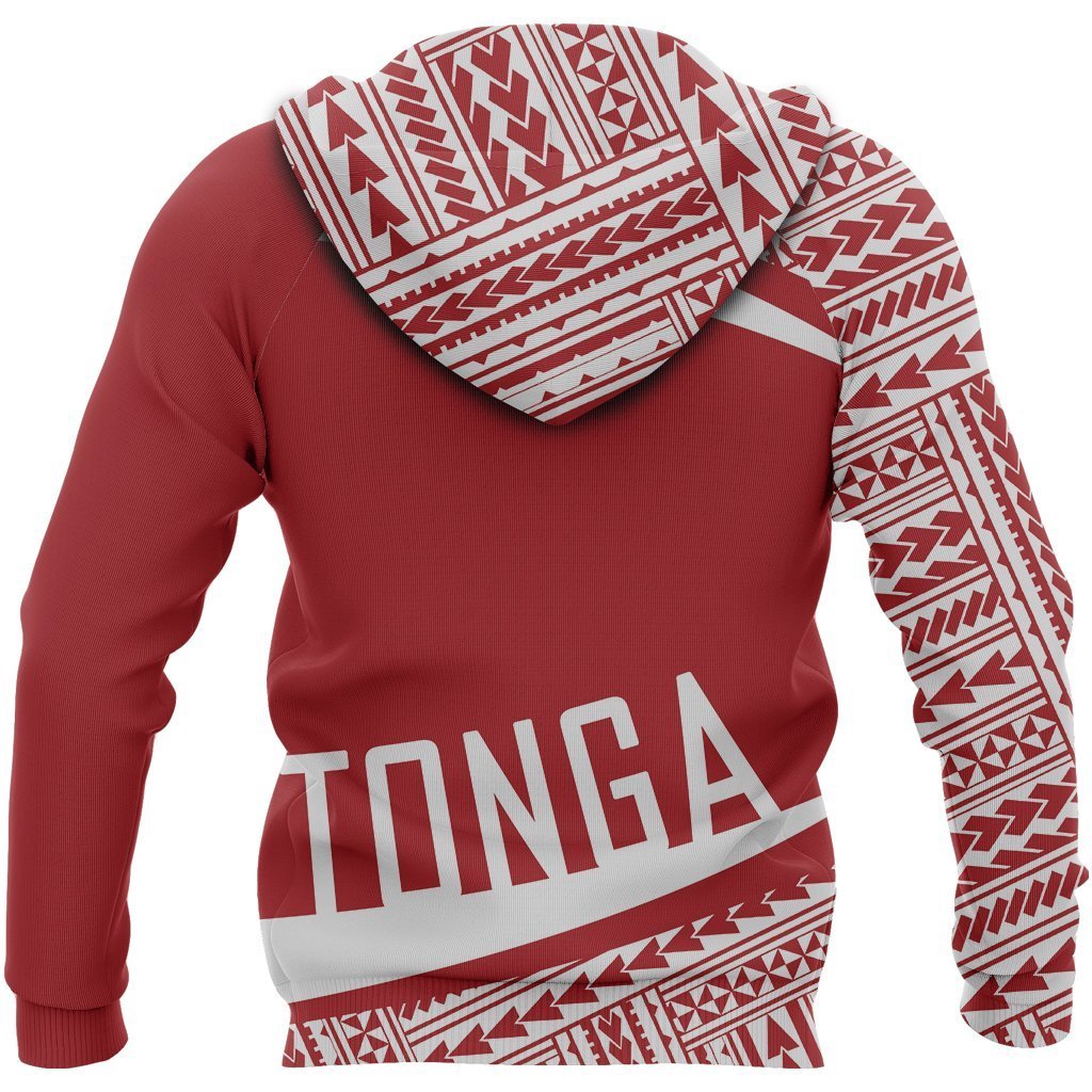 Tonga Coat Of Arms Zip - Up Hoodie - Circle Red Ver 2.0 - Vibe Hoodie Shop