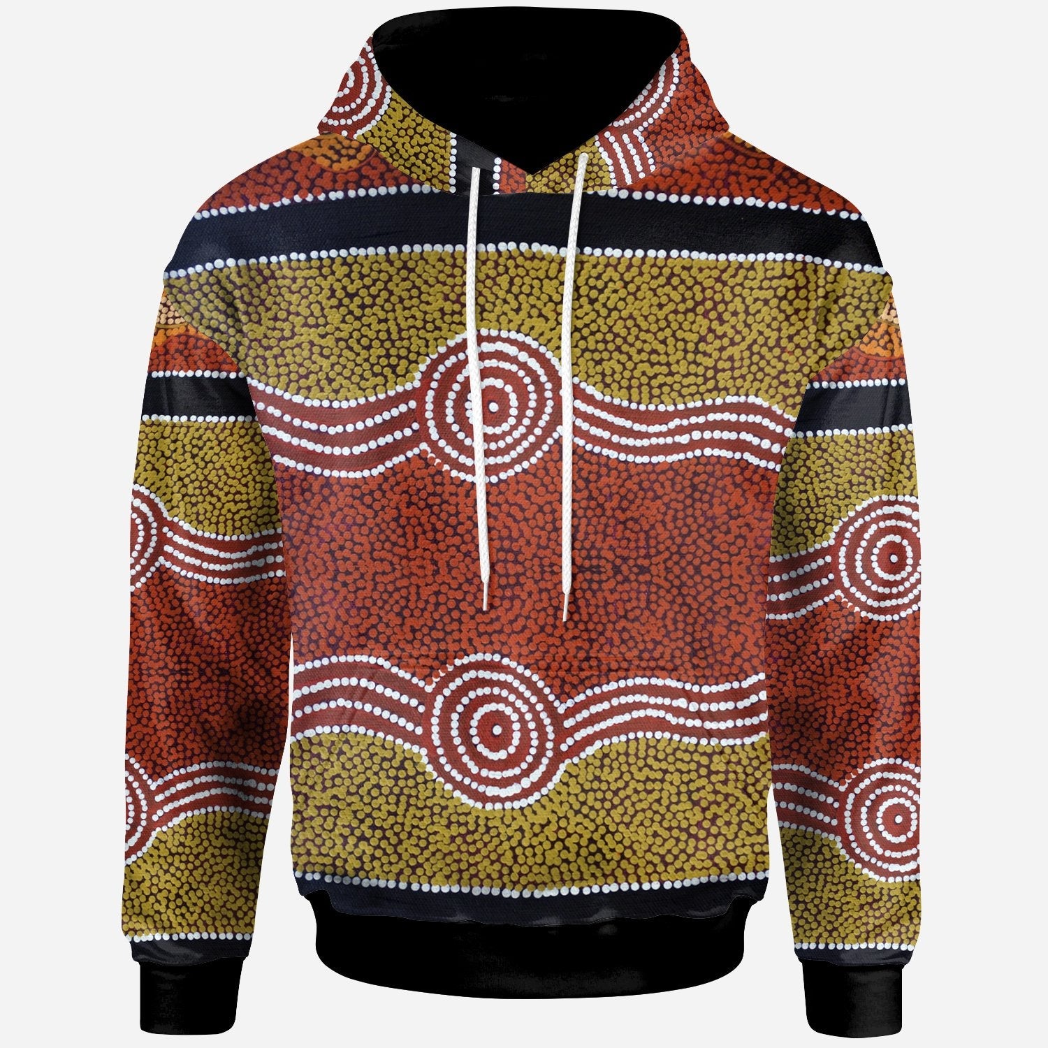 Hoodie - Aboriginal Dot Style - Vibe Hoodie Shop