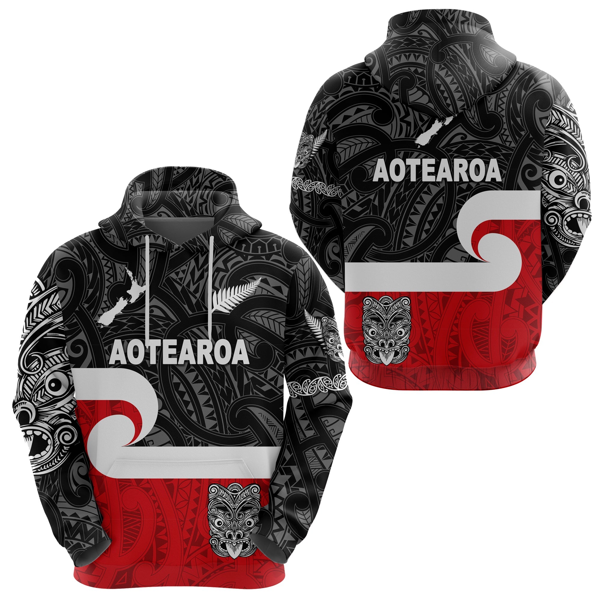 Maori Aotearoa Haka Hoodie New Zealand Simple LT8 - Vibe Hoodie Shop