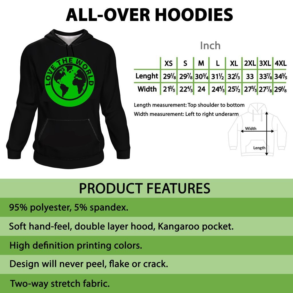 Tribal Hoodie, Polynesian Sun God Tattoo All Over Print Hoodie - Vibe Hoodie Shop