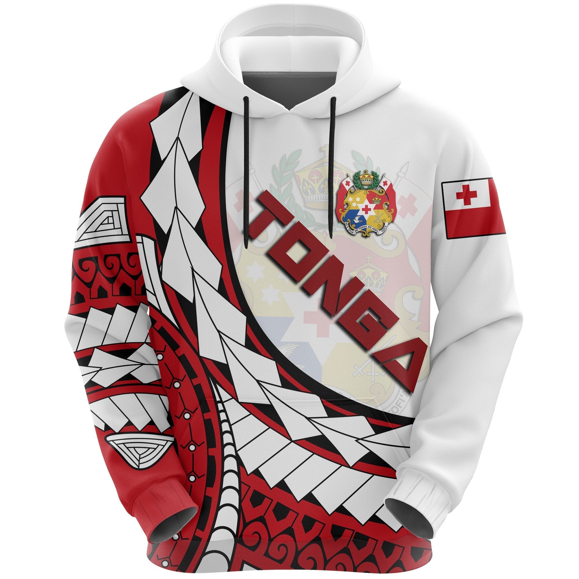 Hoodie Tonga - Tonga Polynesia Coat Of Arms - Vibe Hoodie Shop