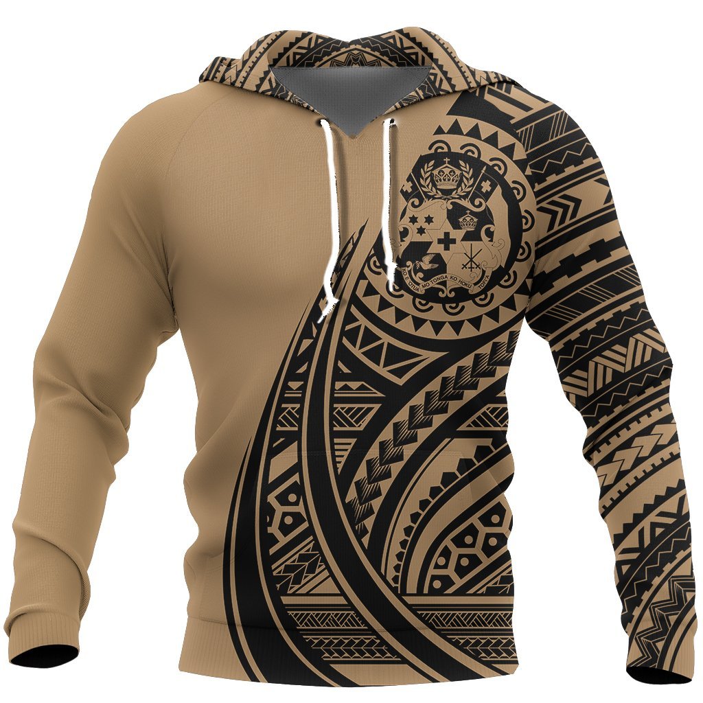 Hoodie Tonga Polynesian Gold - Tattoo Style - Vibe Hoodie Shop