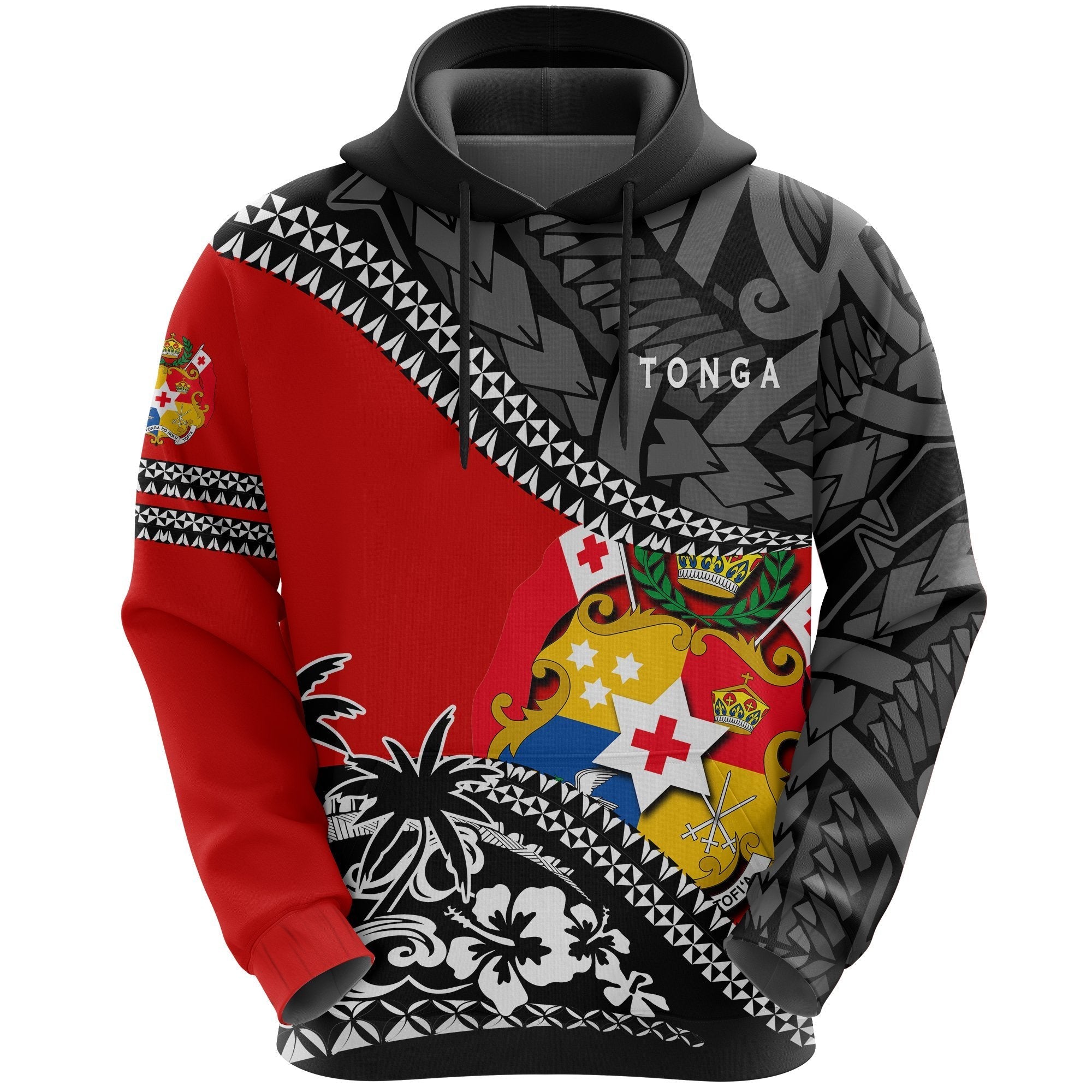 Hoodie Tonga Polynesian Style Fall In The Wave - Vibe Hoodie Shop